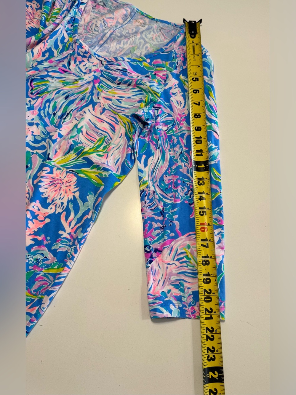 Lilly Pulitzer Beacon All Together Now & Navy Blue Cotton Jersey Dress Size Med - Picture 8 of 16